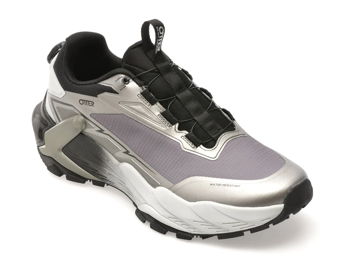 Pantofi Sport Otter Argintii, 796, Din Material Textil