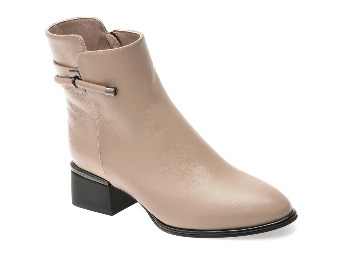 Botine Epica Gri, 105845, Din Piele Naturala