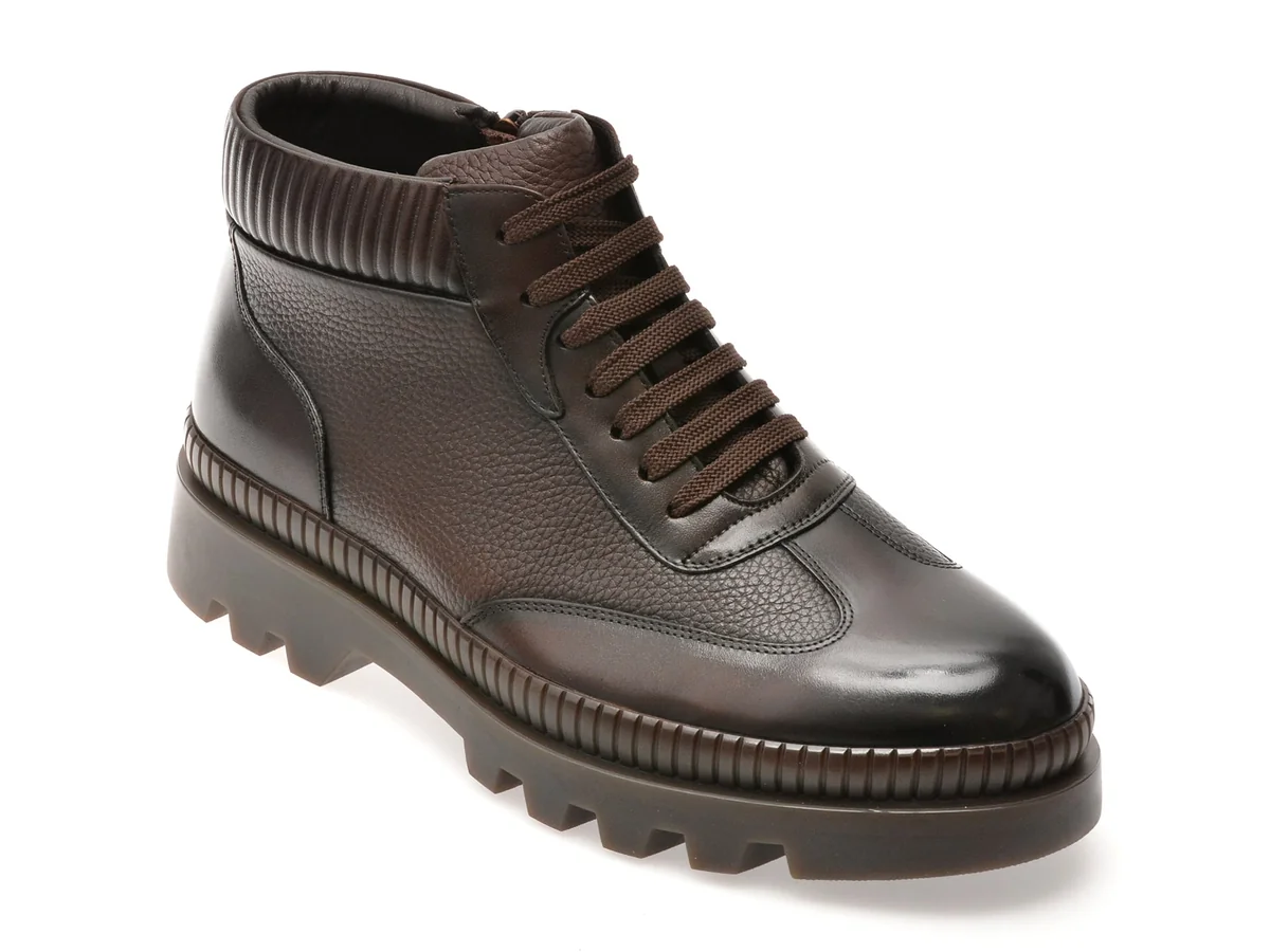 Ghete Epica Maro B101 Din Piele Naturala