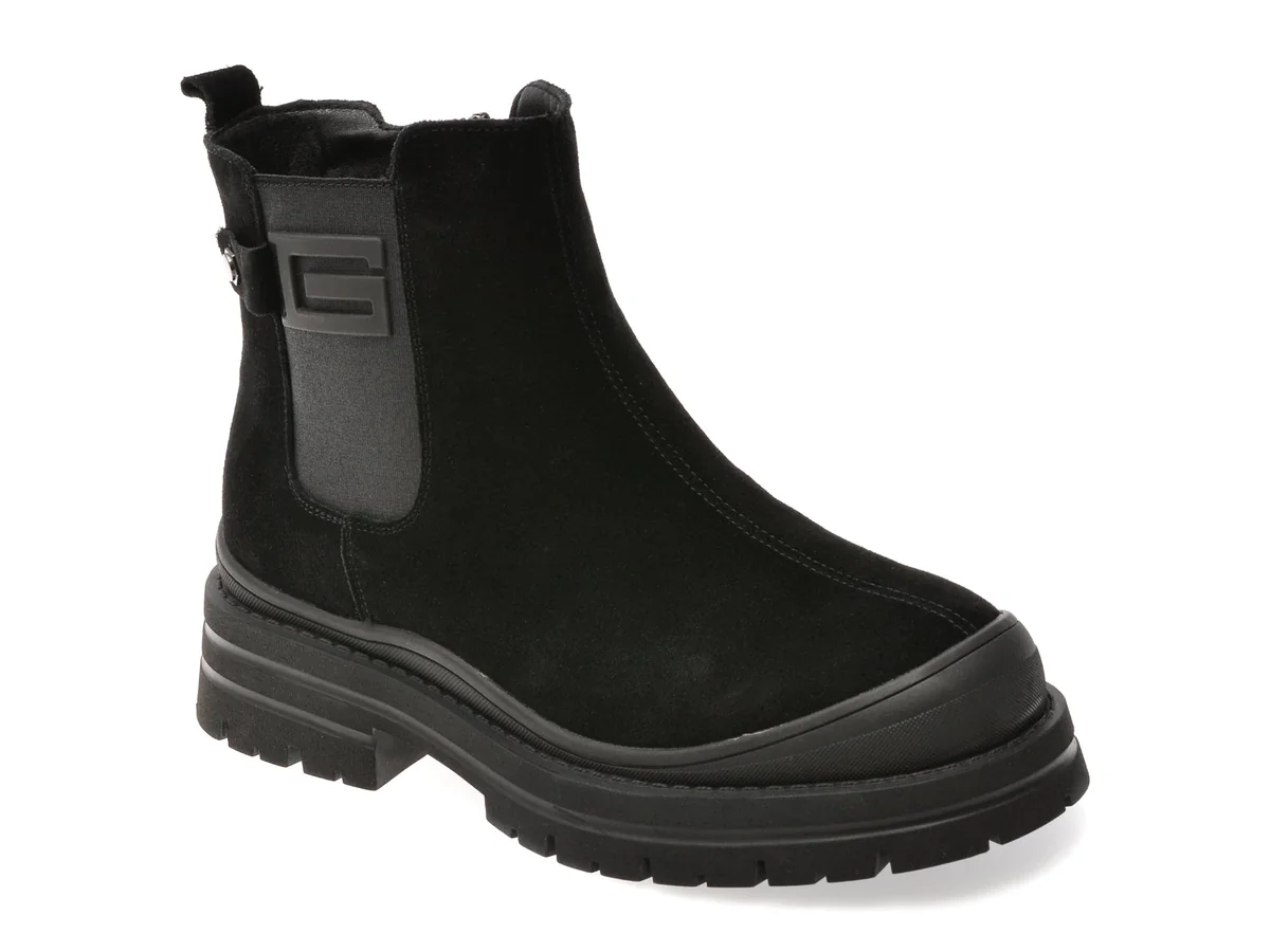 Ghete Gryxx Negre, 5214, Din Piele Întoarsă