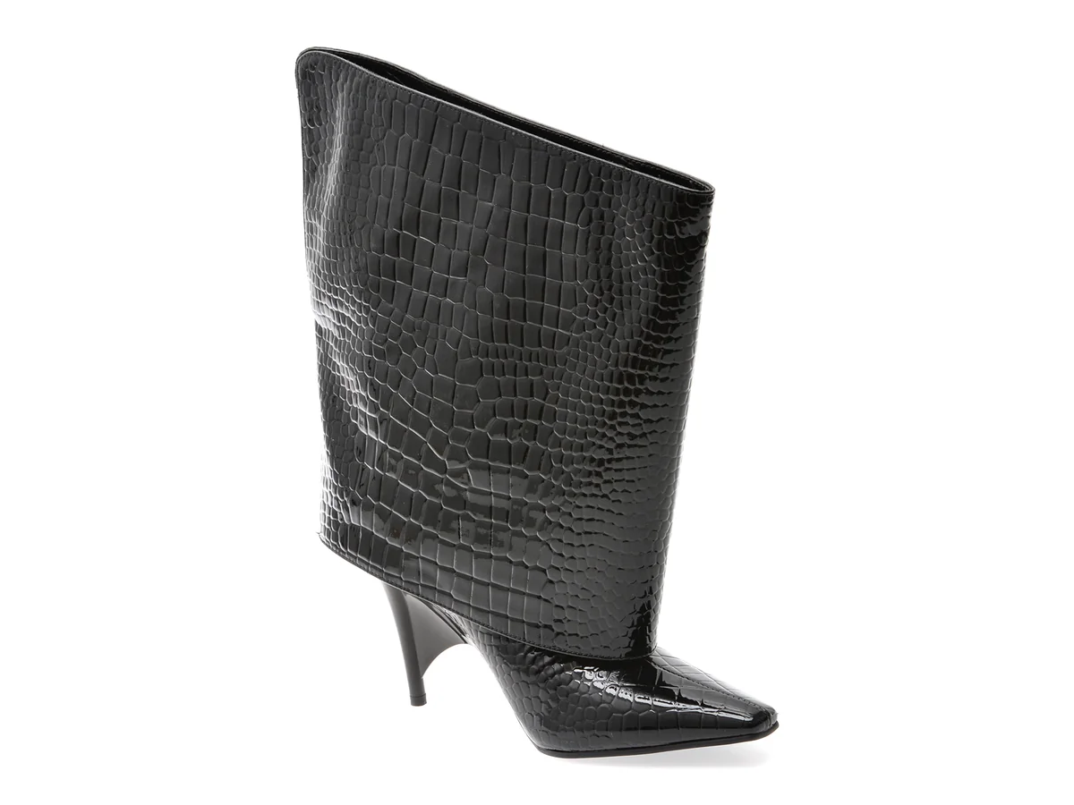 Cizme Elegante Epica Negre A0910 Din Piele Ecologică