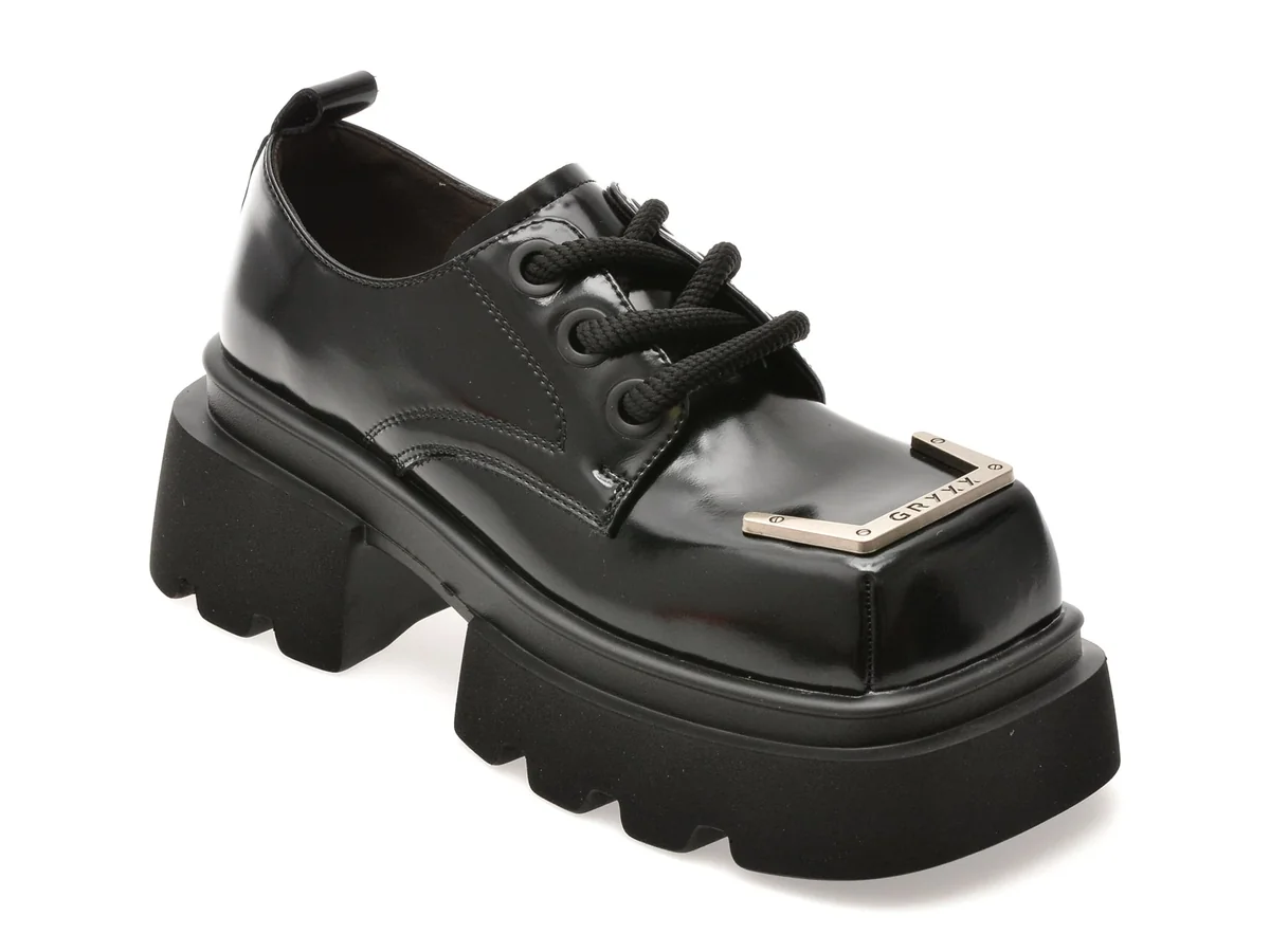 Pantofi Gryxx Negri 8502 Din Piele Naturala