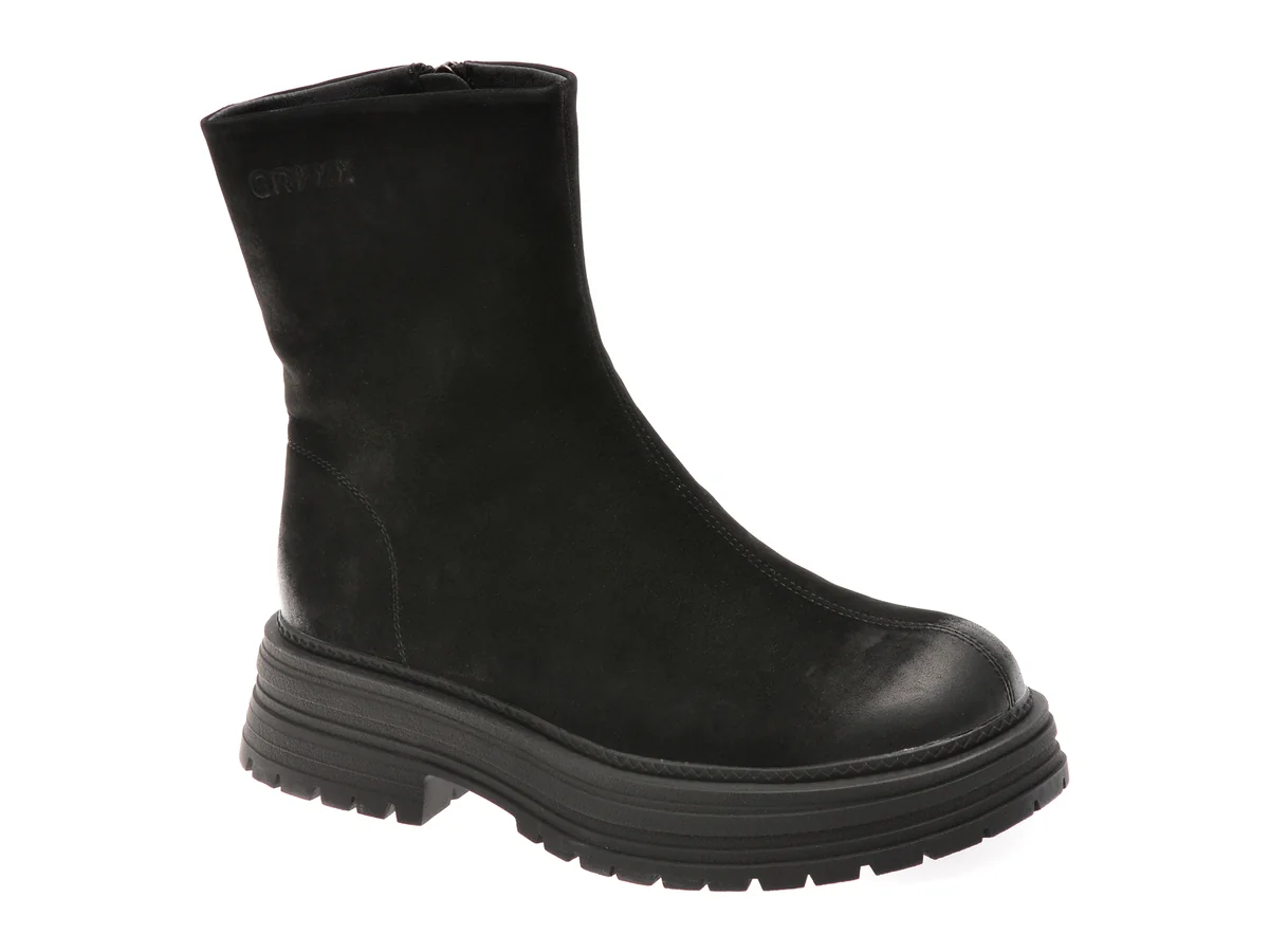 Ghete Gryxx Negre, MX01419, Din Piele Naturala