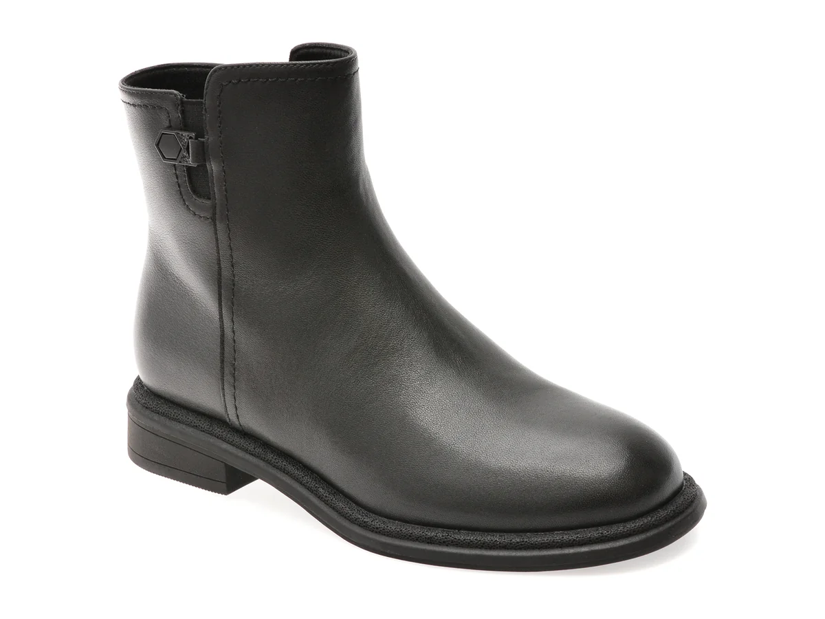 Ghete Gryxx Negre, DX01325, Din Piele Naturală