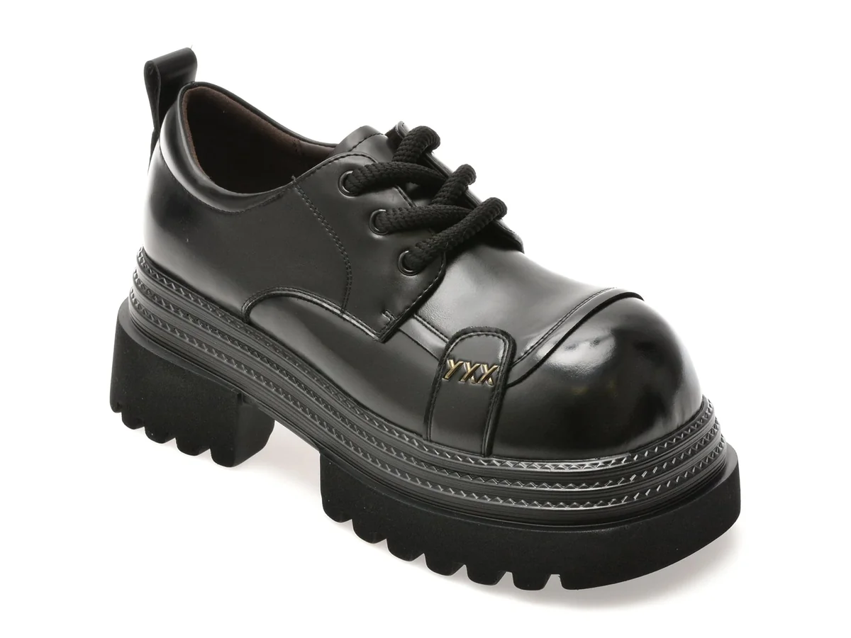 Pantofi Gryxx Negri 6912 Din Piele Naturala