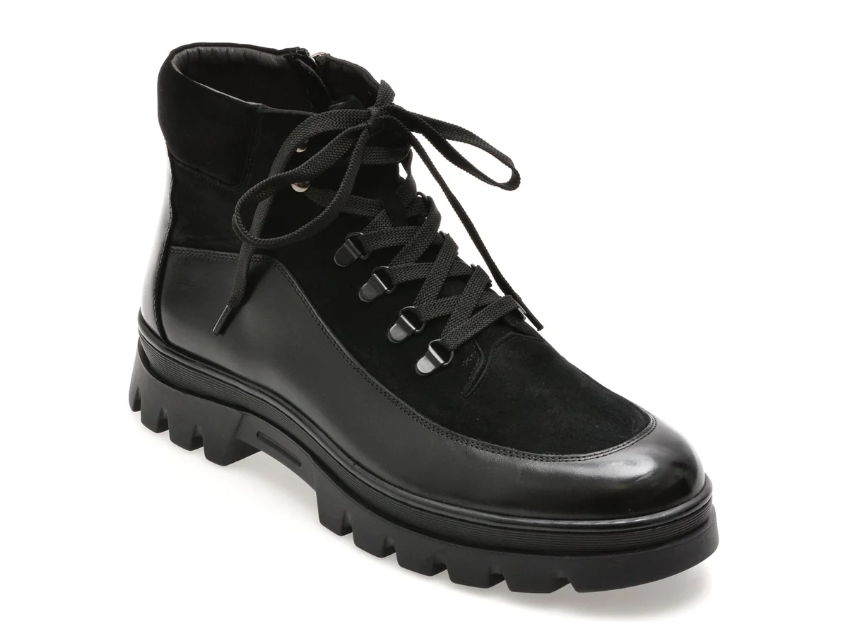 Ghete Epica Negre, B104, Din Piele Naturala