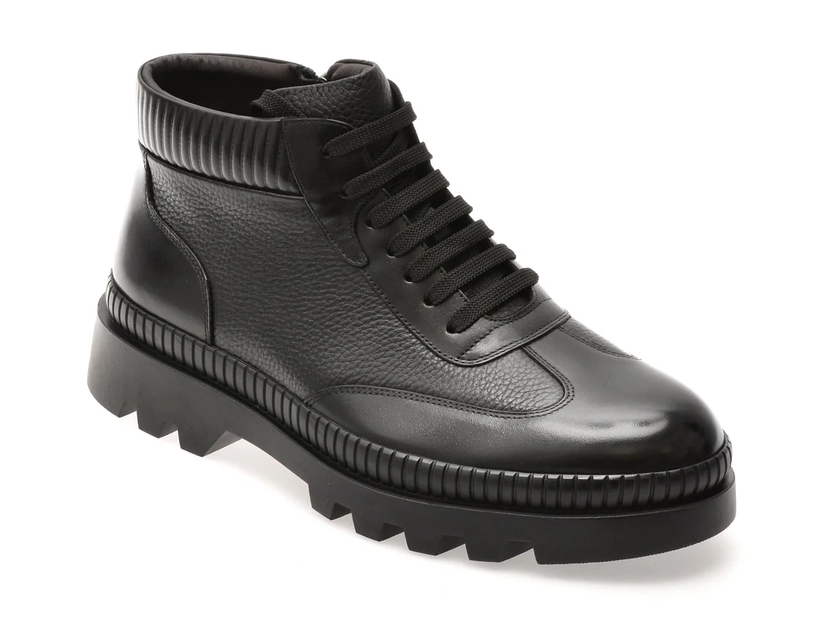 Ghete Epica Negre, B101, Din Piele Naturala