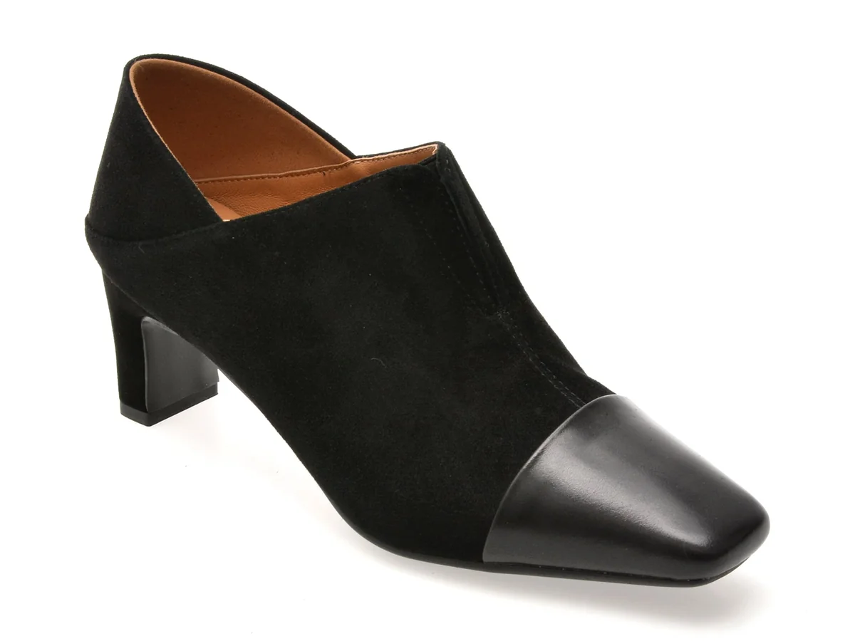 Ghete Epica Negre, 25C3203, Din Piele Naturala