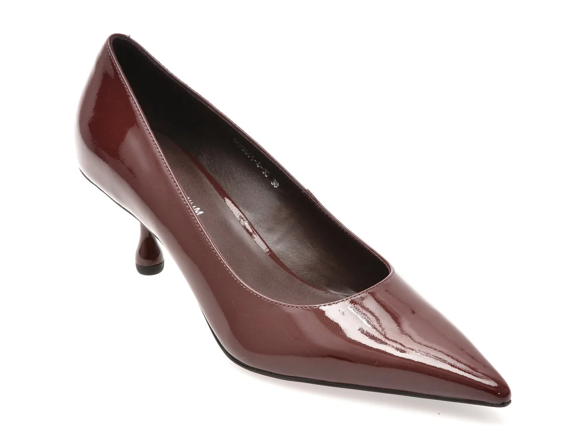 Pantofi Eleganti Epica Premium Visinii, 25061, Din Piele Naturala Lacuita