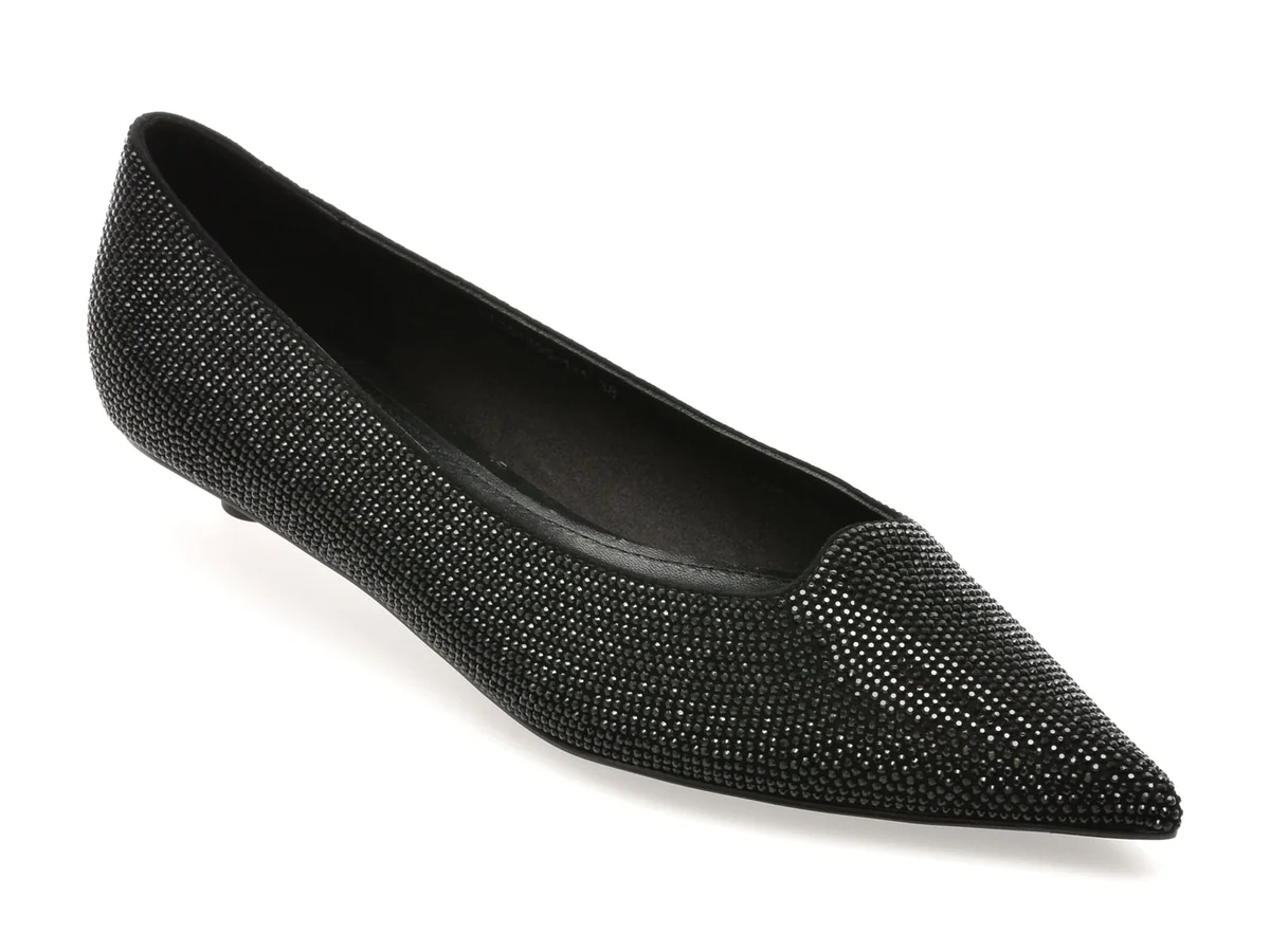 Balerini Epica Premium Negri, 25189S, Din Piele Naturala