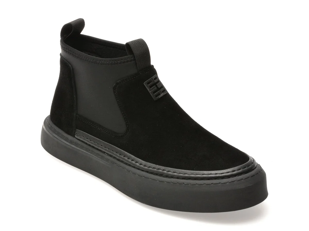 Ghete Epica Negre 719 Din Piele Intoarsa