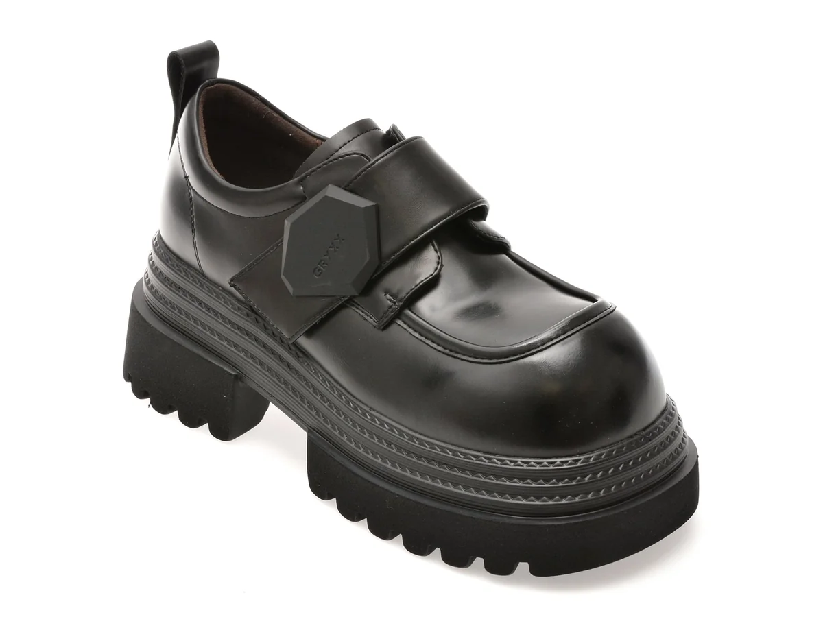 Pantofi Gryxx Negri 6915 Din Piele Naturala