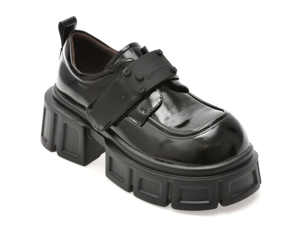 Pantofi Gryxx Negri, 3082, Din Piele Naturală
