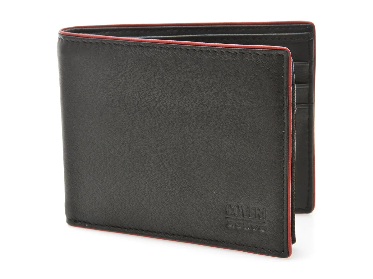 Portofel Coveri Negru, C1121, Din Piele Naturala