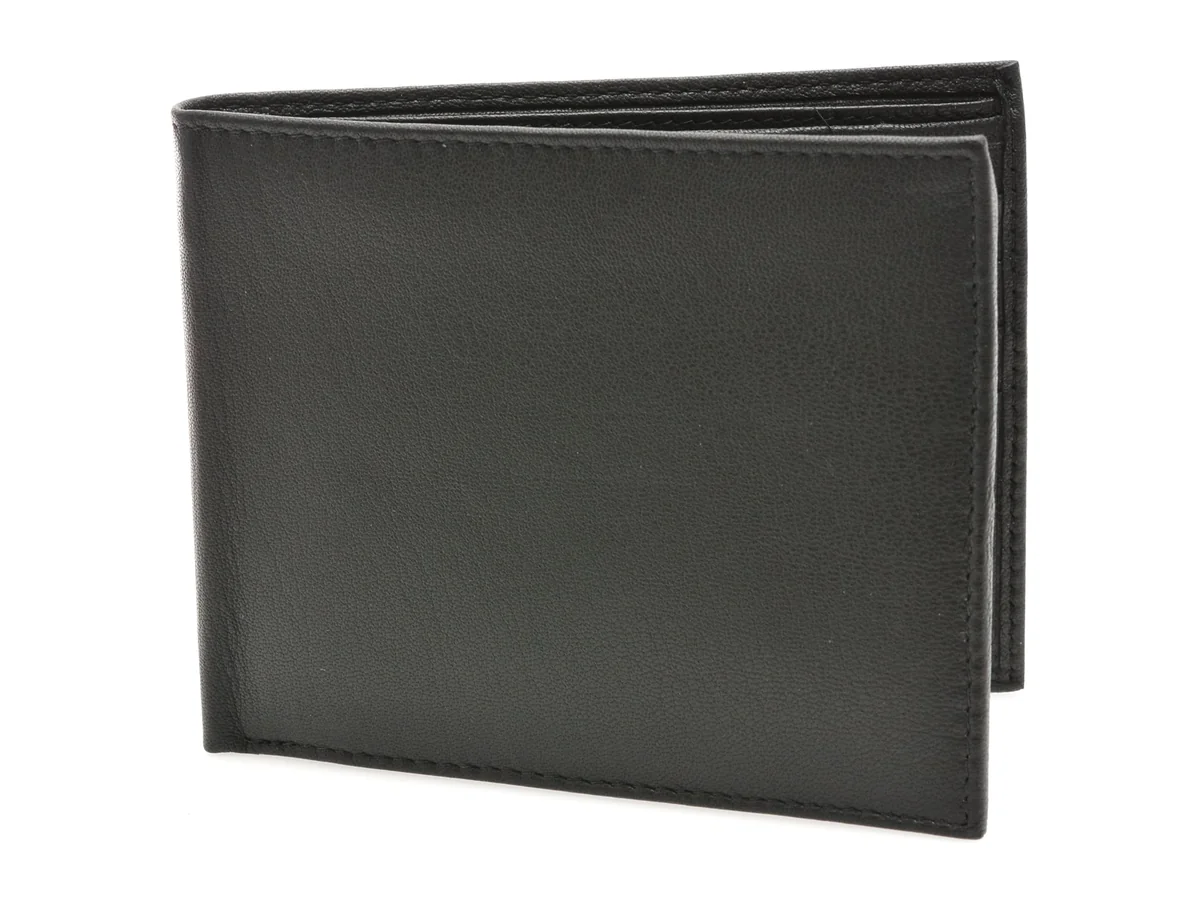 Portofel Negru, 11009, Din Piele Naturala