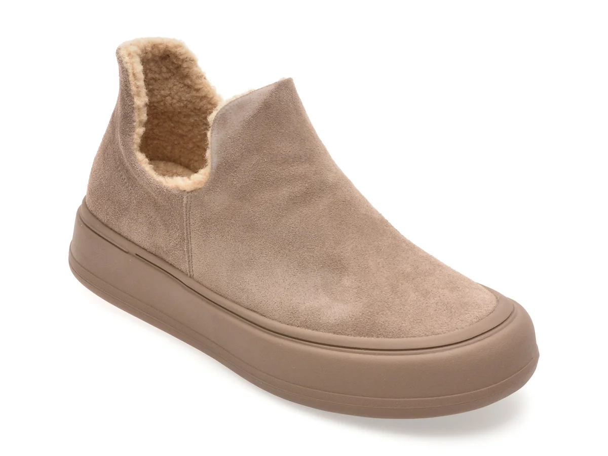 Ghete Flavia Passini Gri 1025637 Din Piele Întoarsă