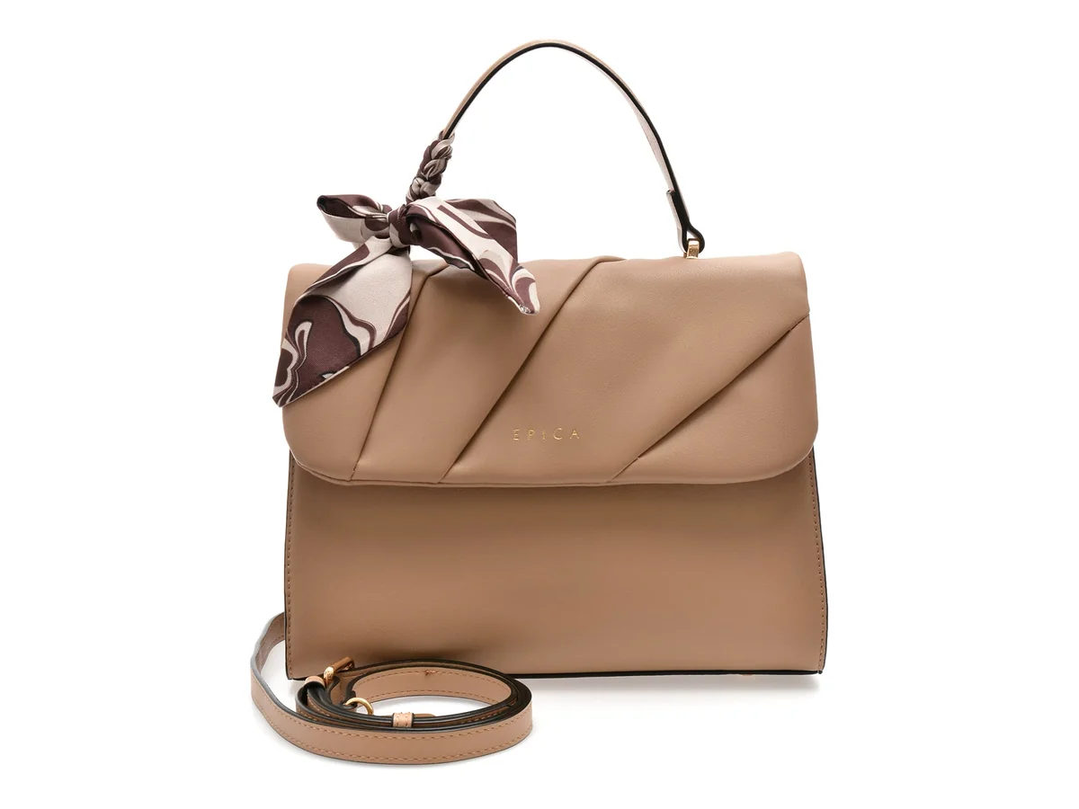 Geanta Epica Gri, 8028, Din Piele Ecologică