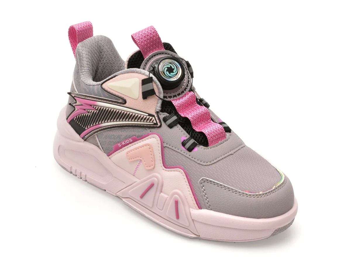 Pantofi Sport Selection Kids Gri, 25828, Din Piele Ecologică