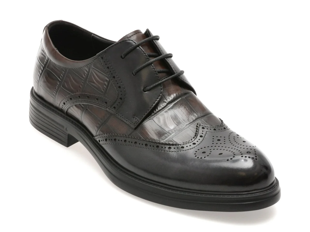 Pantofi Elegați Epica Maro, 827, Din Piele Naturală