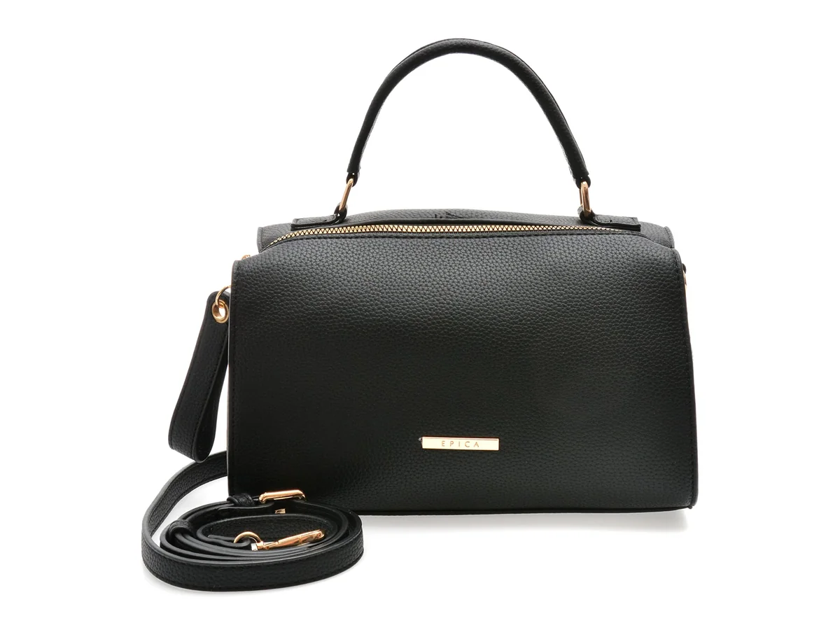 Geanta Epica Neagră 751681 Din Piele Ecologică