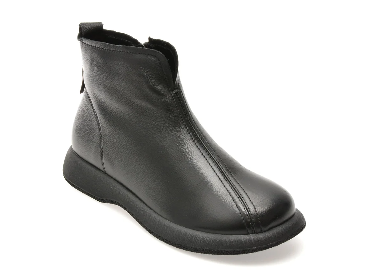 Ghete Flavia Passini Negre, 74361, Din Piele Naturala