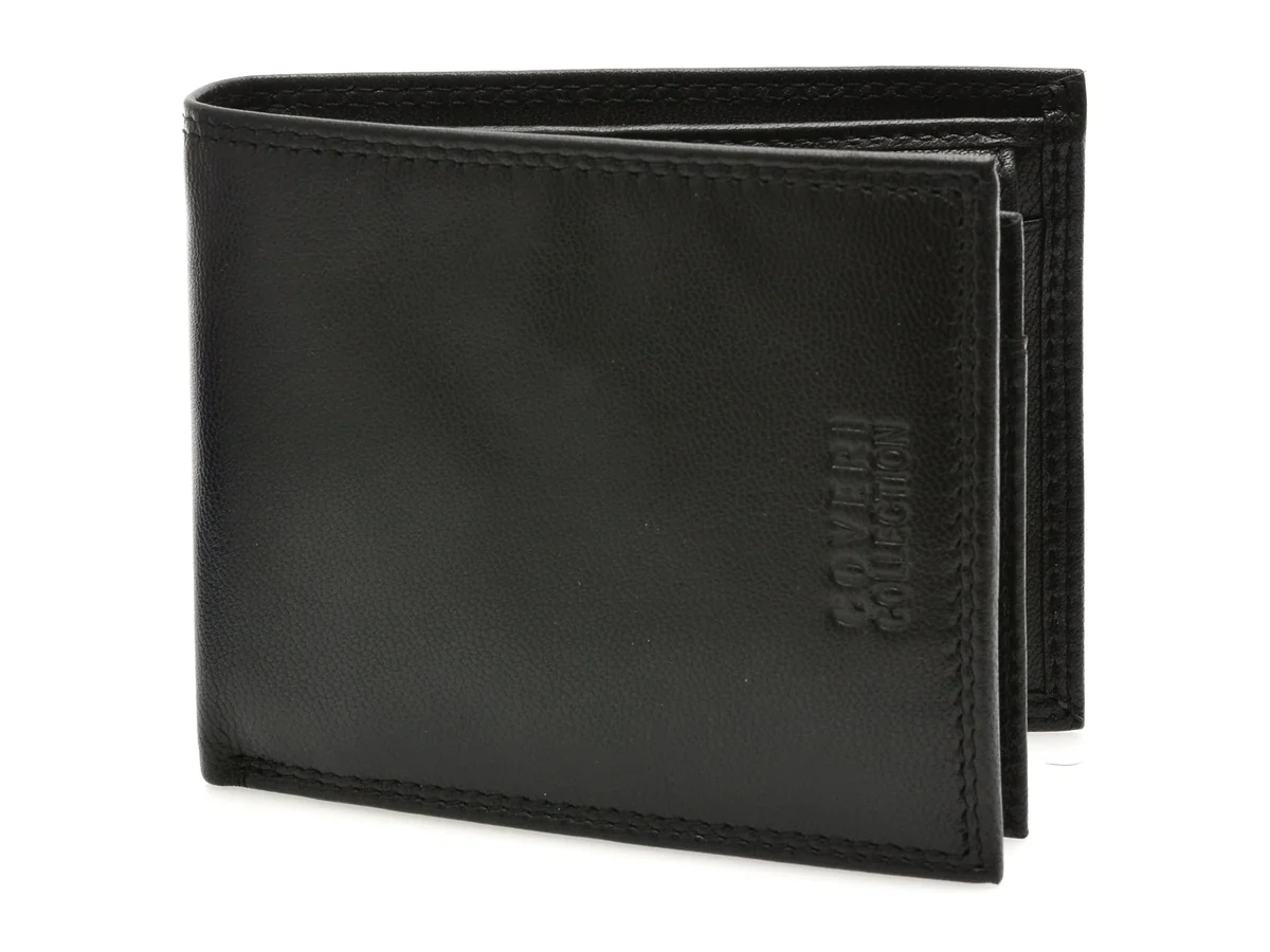 Portofel Coveri Negru, 408293, Din Piele Naturala