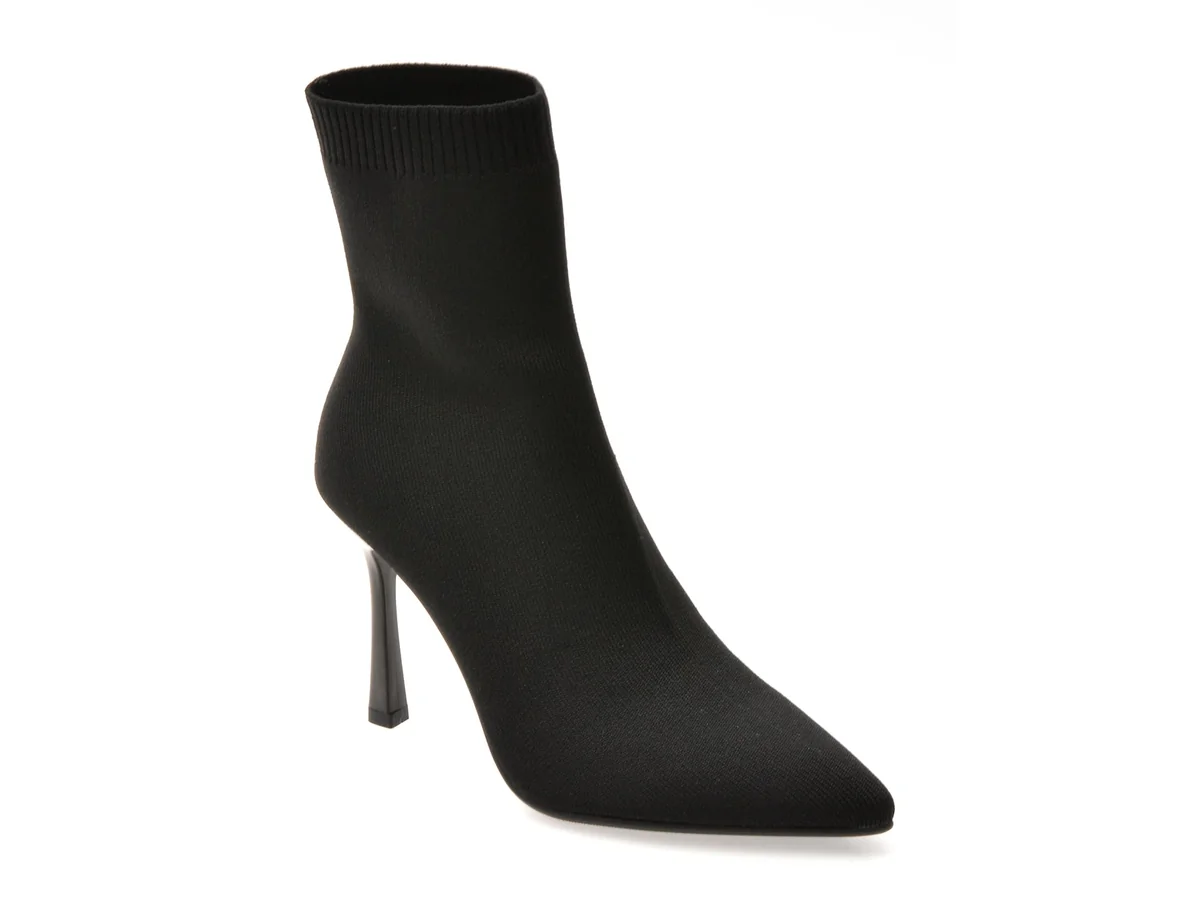 Botine Elegante Flavia Passini Negre, AC5831, Din Material Textil