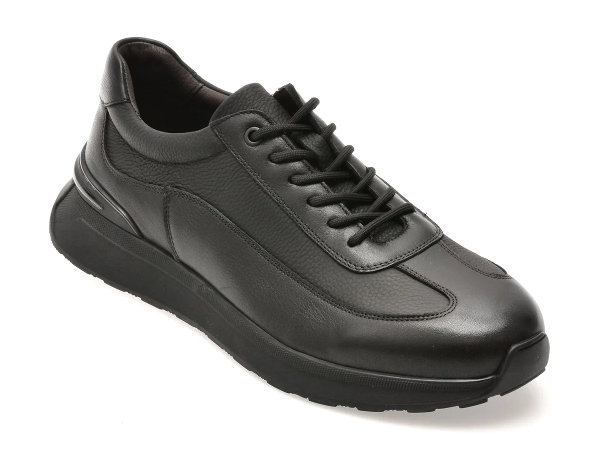 Pantofi Sport Epica Negri, 312A, Din Piele Naturala