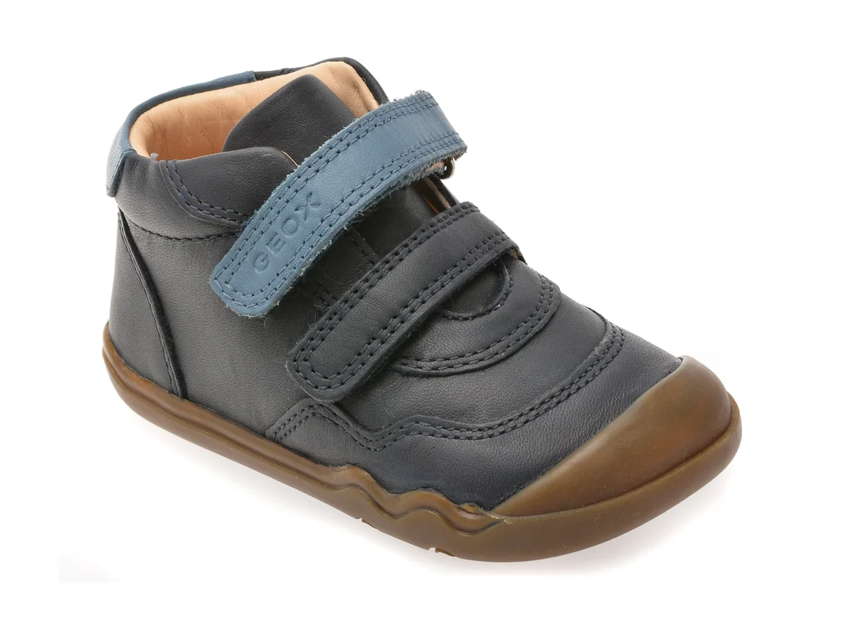 Ghete Geox Bleumarin, B565WC, Din Piele Naturala