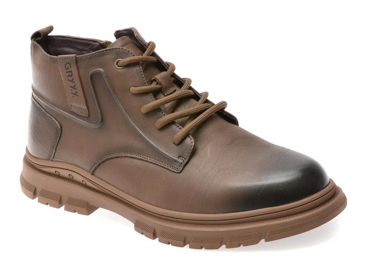Ghete Gryxx Kaki, 8853, Din Piele Naturala