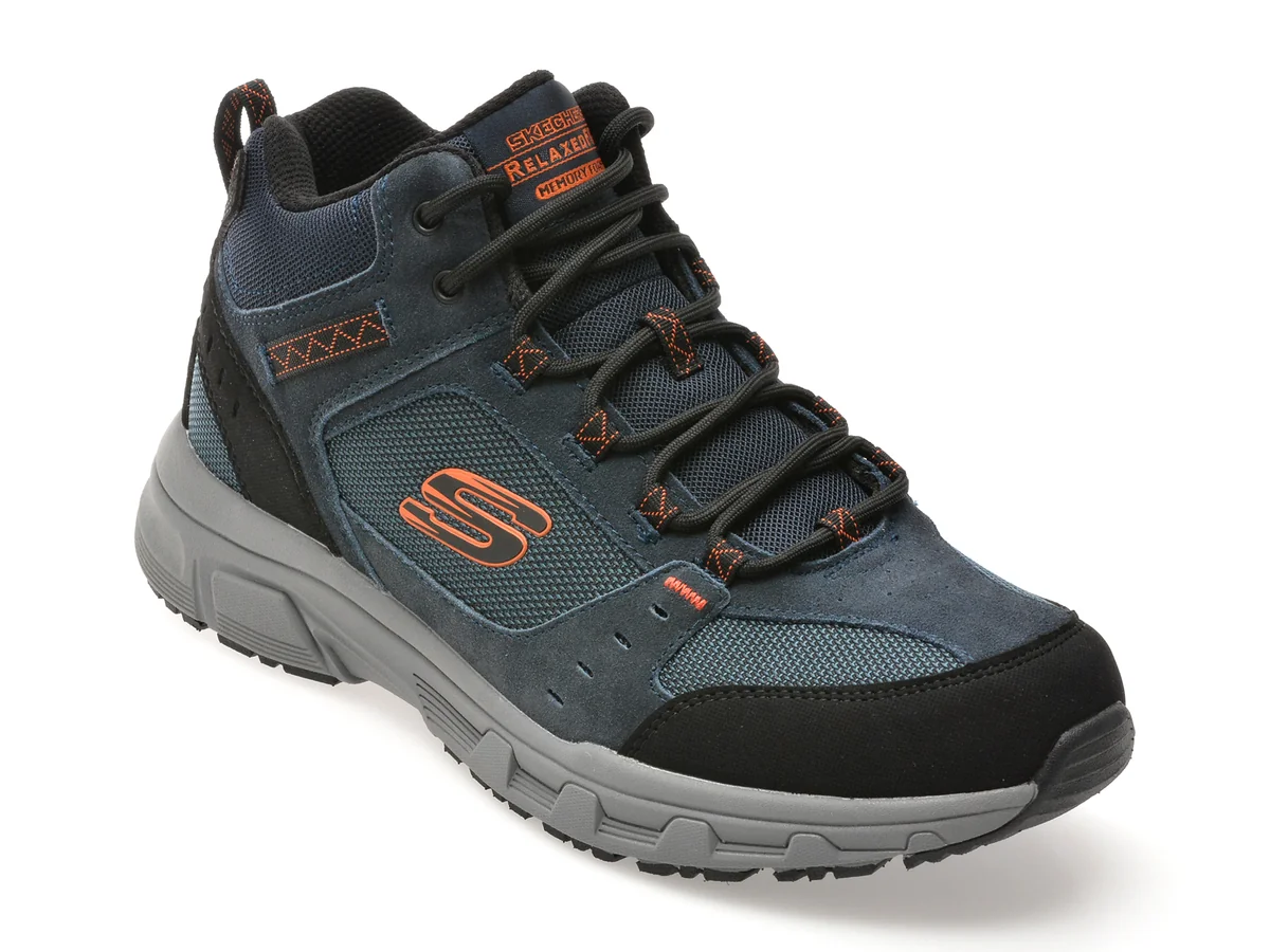 Ghete Skechers Bleumarin Oak Canyon Din Material Textil