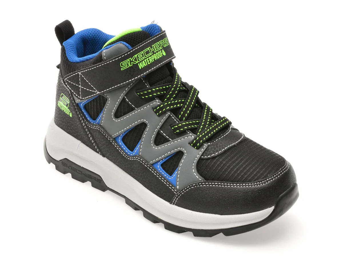 Ghete Skechers Negre, Storm Blazer, Din Material Textil