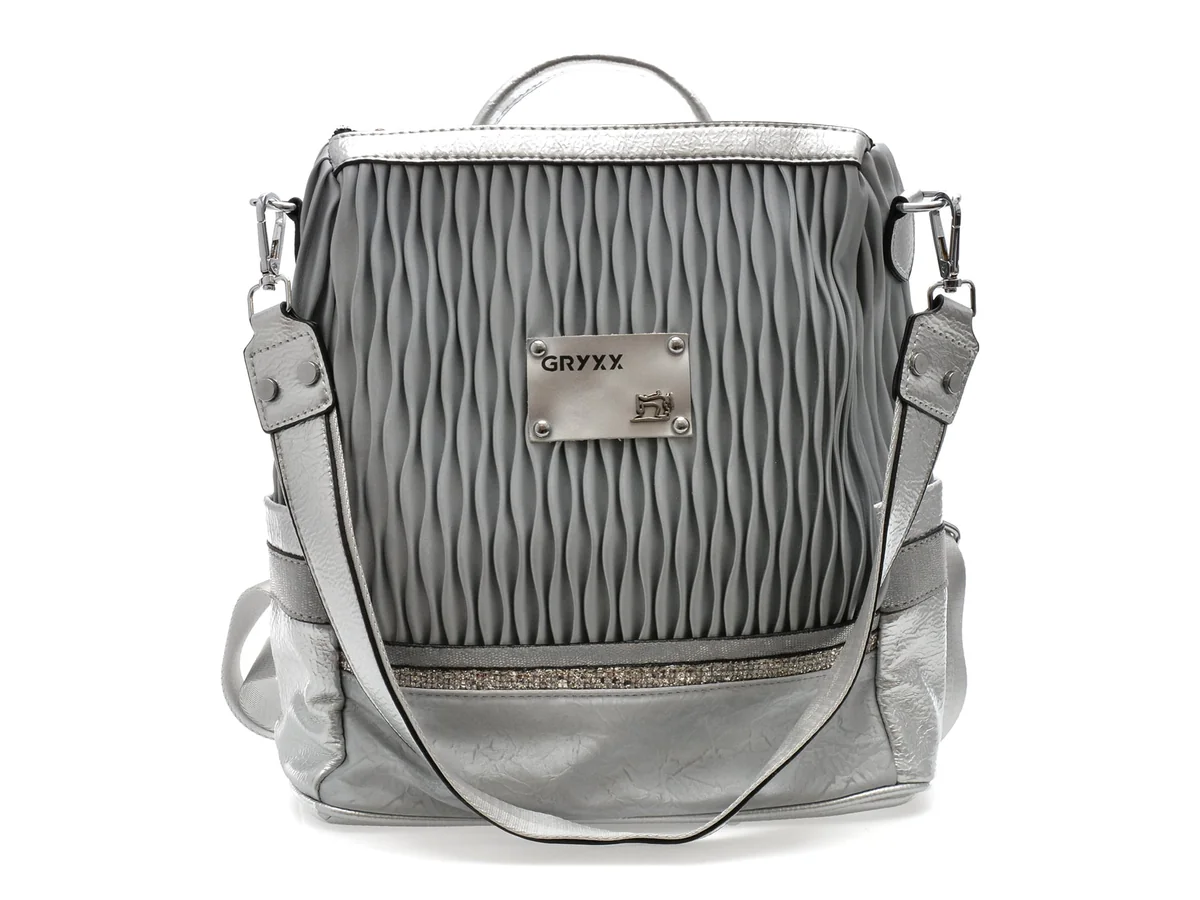 Geanta Gryxx Gri, 6421, Din Piele Ecologică