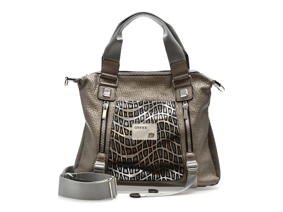 Geanta Gryxx Gri, 6381, Din Piele Ecologica