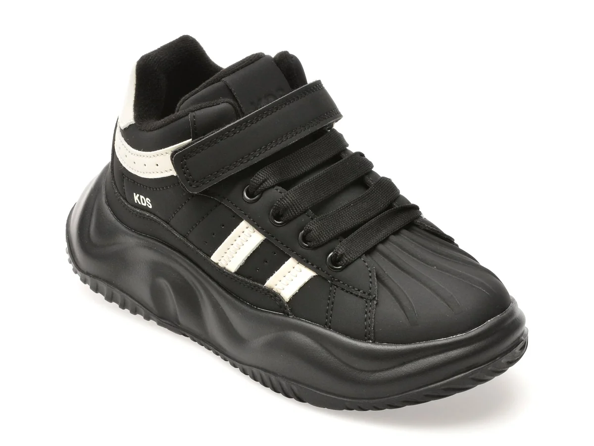 Pantofi Sport Selection Kids Negri, 23178M, Din Piele Ecologică