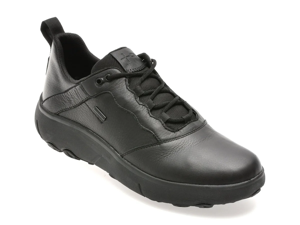 Pantofi Sport Geox Negri, U46HFA, Din Piele Naturală