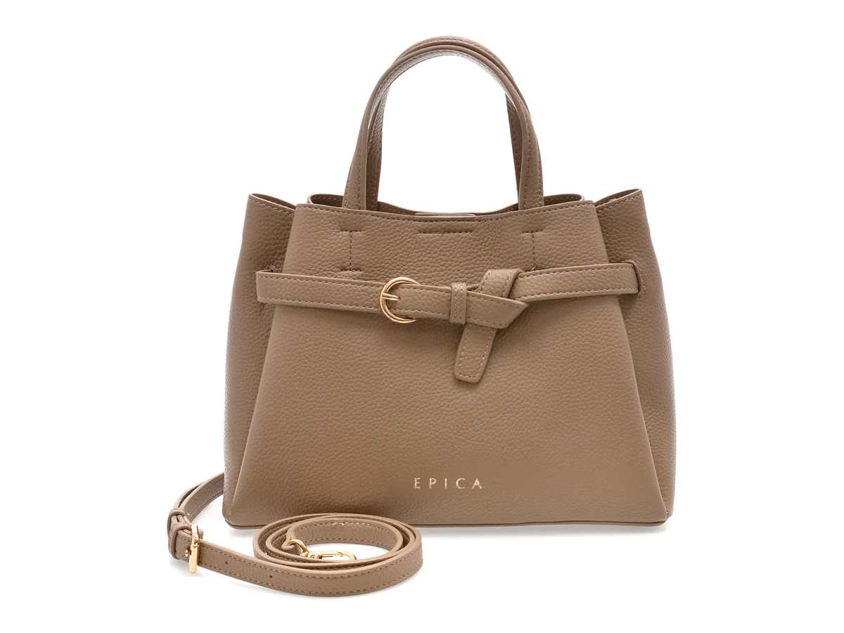 Geanta Epica Gri, 6027, Din Piele Ecologică