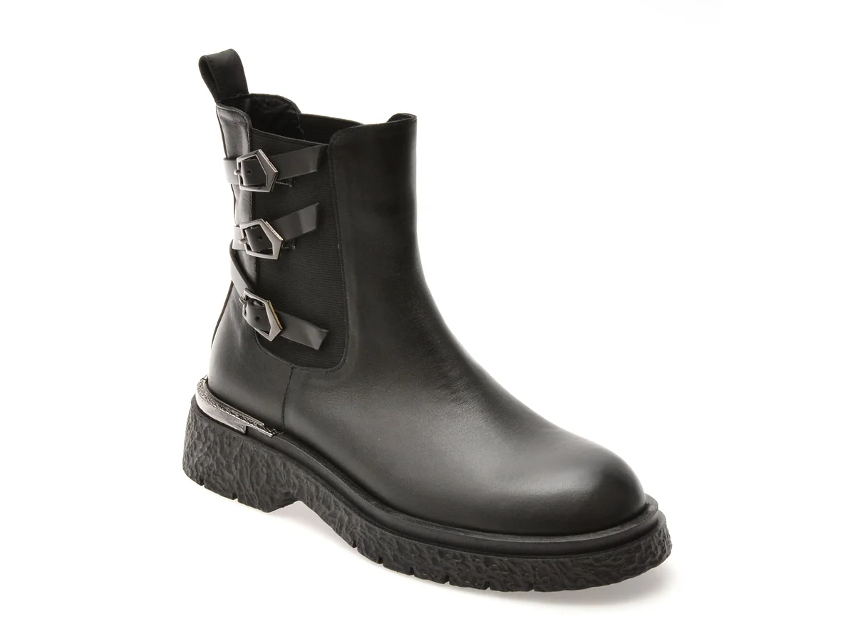 Ghete Epica Negre, 208301, Din Piele Naturala