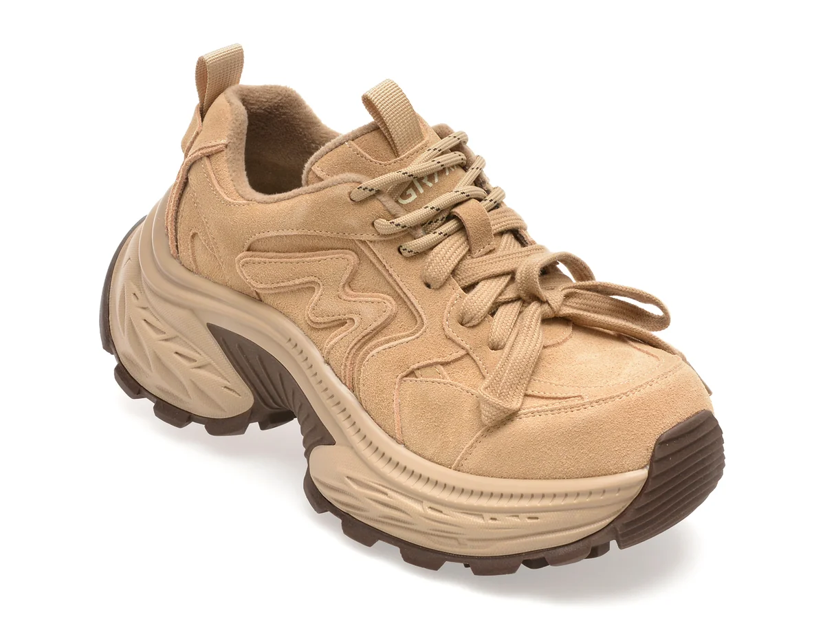 Pantofi Sport Gryxx Bej, 1899, Din Piele Întoarsă