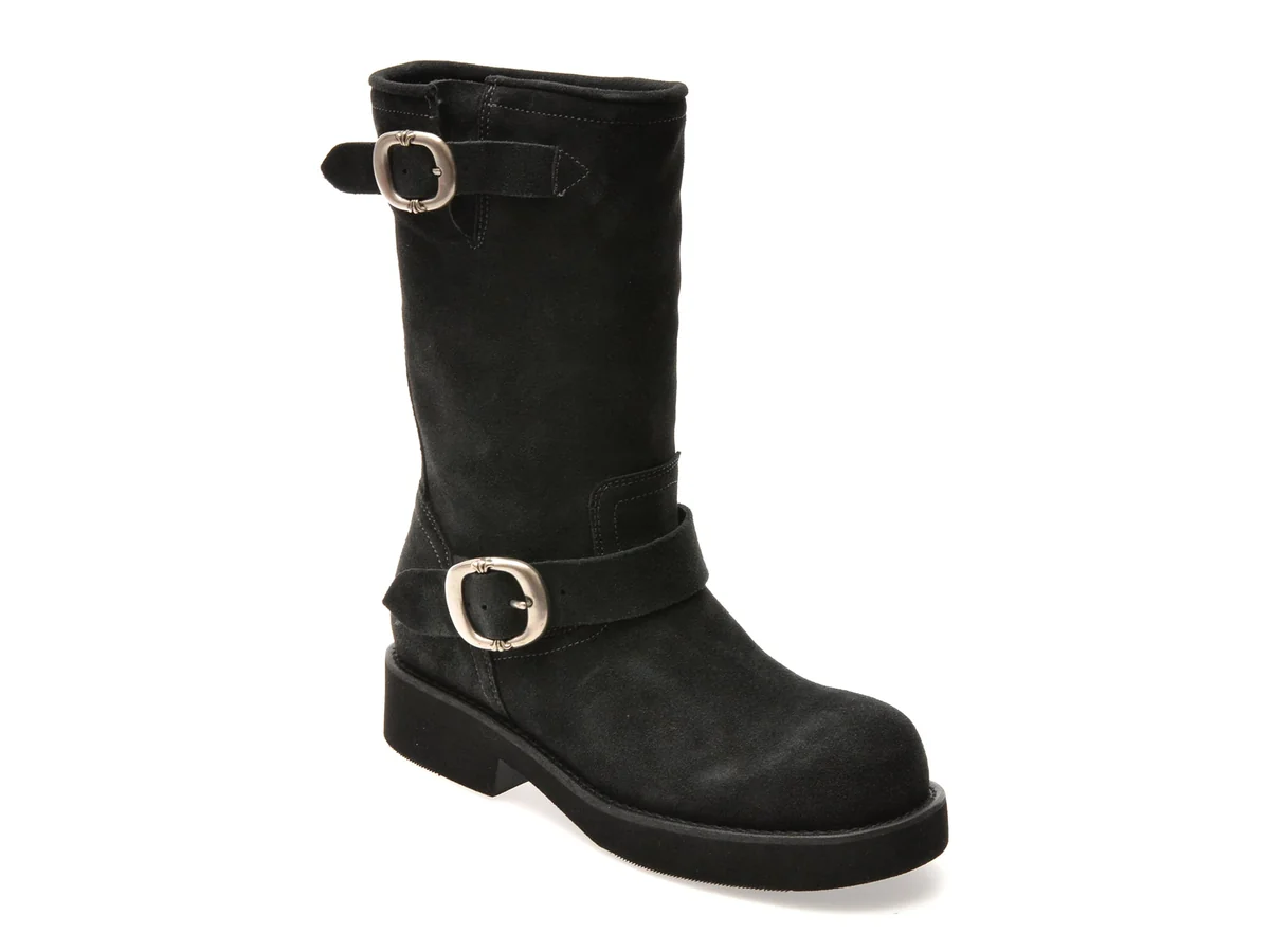 Cizme Gryxx Gri, 248098, Din Piele Întoarsă