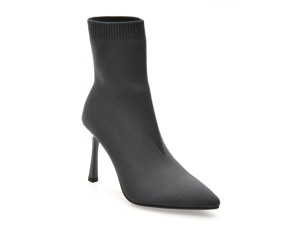 Botine Elegante Flavia Passini Gri, AC5831, Din Material Textil