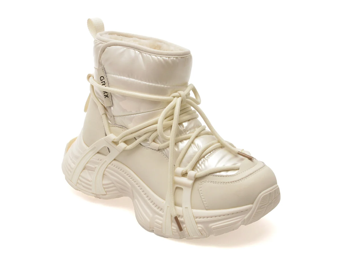 Ghete Gryxx Albe, 25810, Din Material Textil