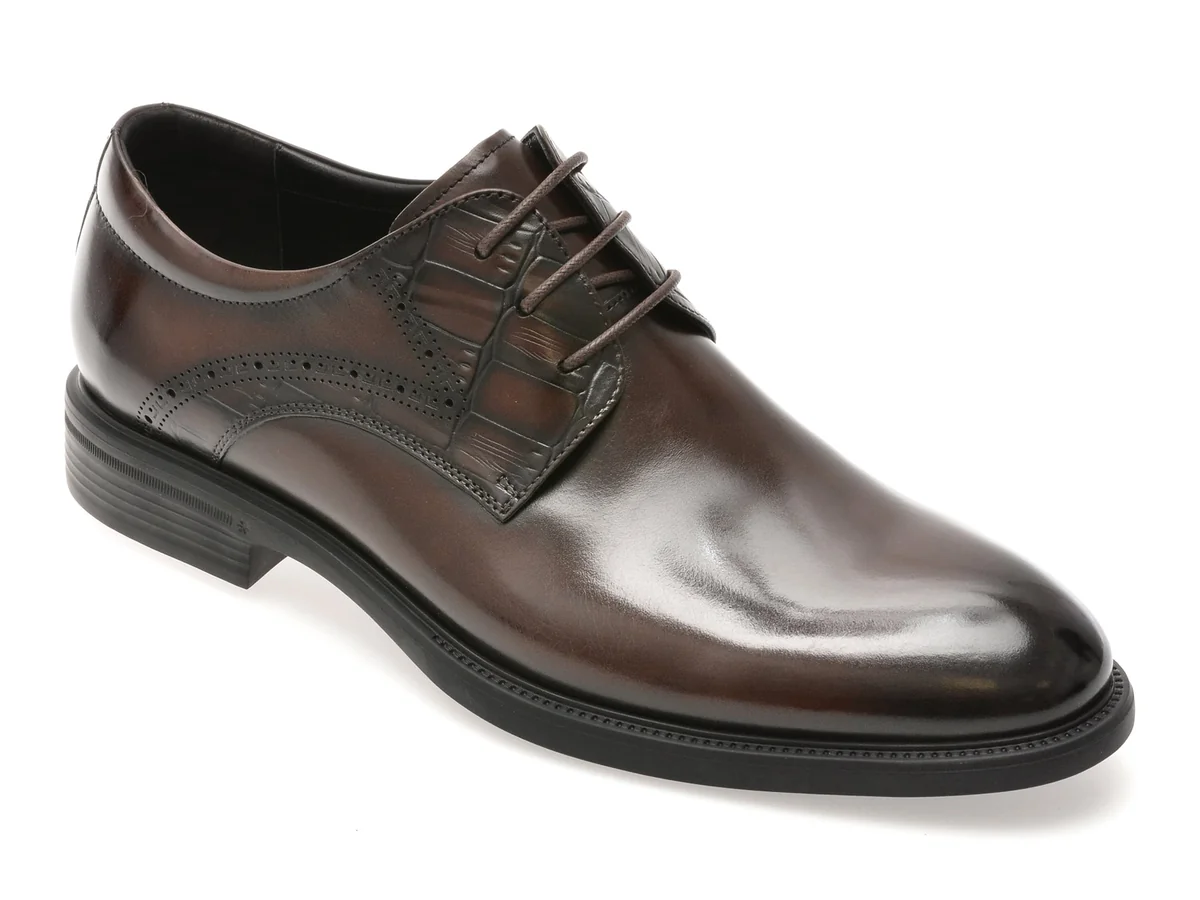 Pantofi Eleganti Epica Maro, B25A68, Din Piele Naturală