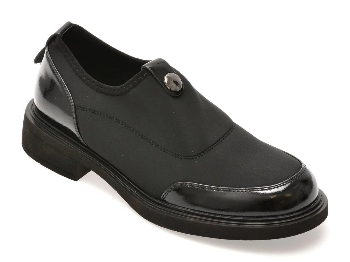 Pantofi Image Negri, 4508, Din Material Textil