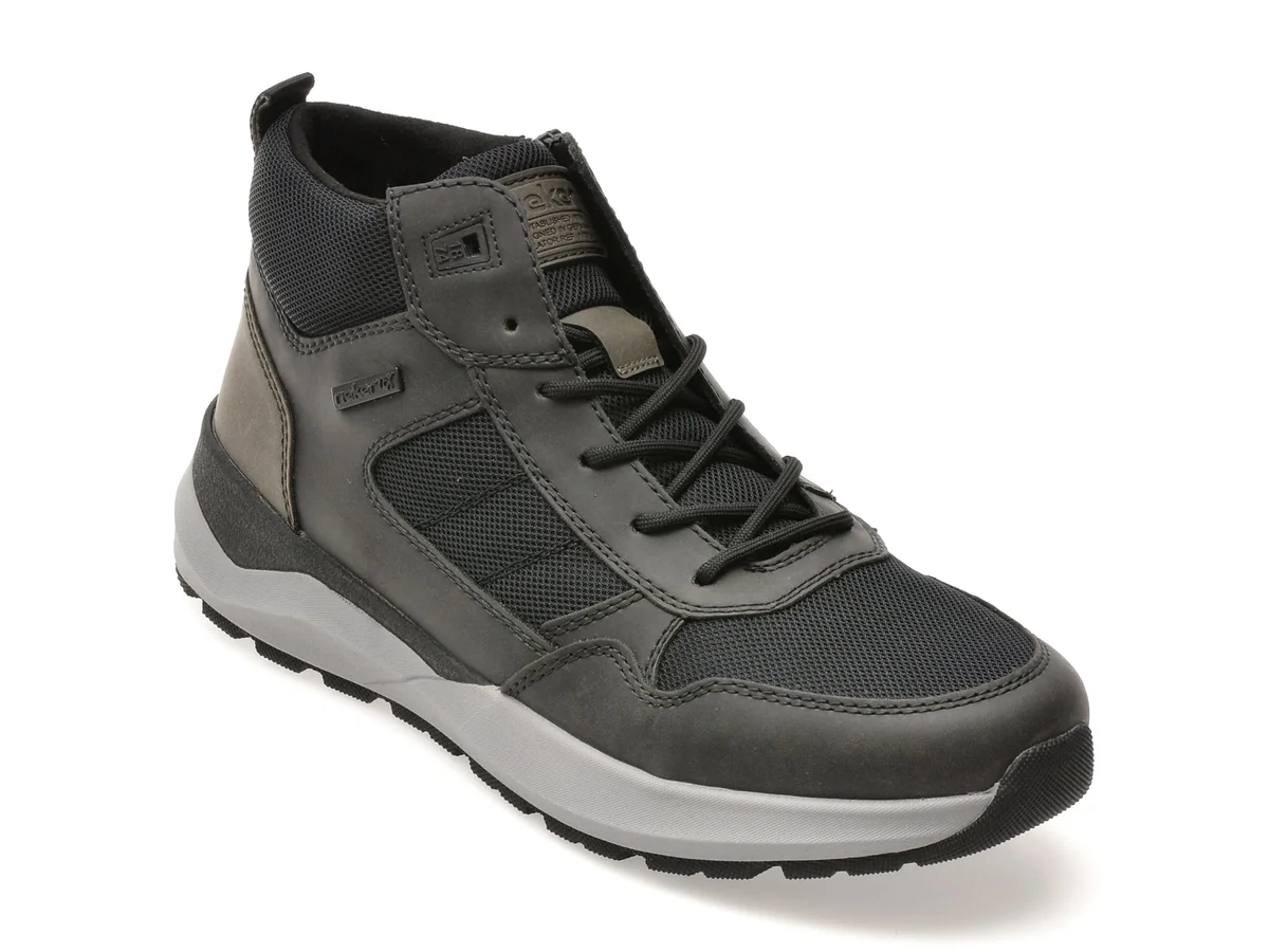 Ghete Rieker Negre, 6020, Din Material Textil