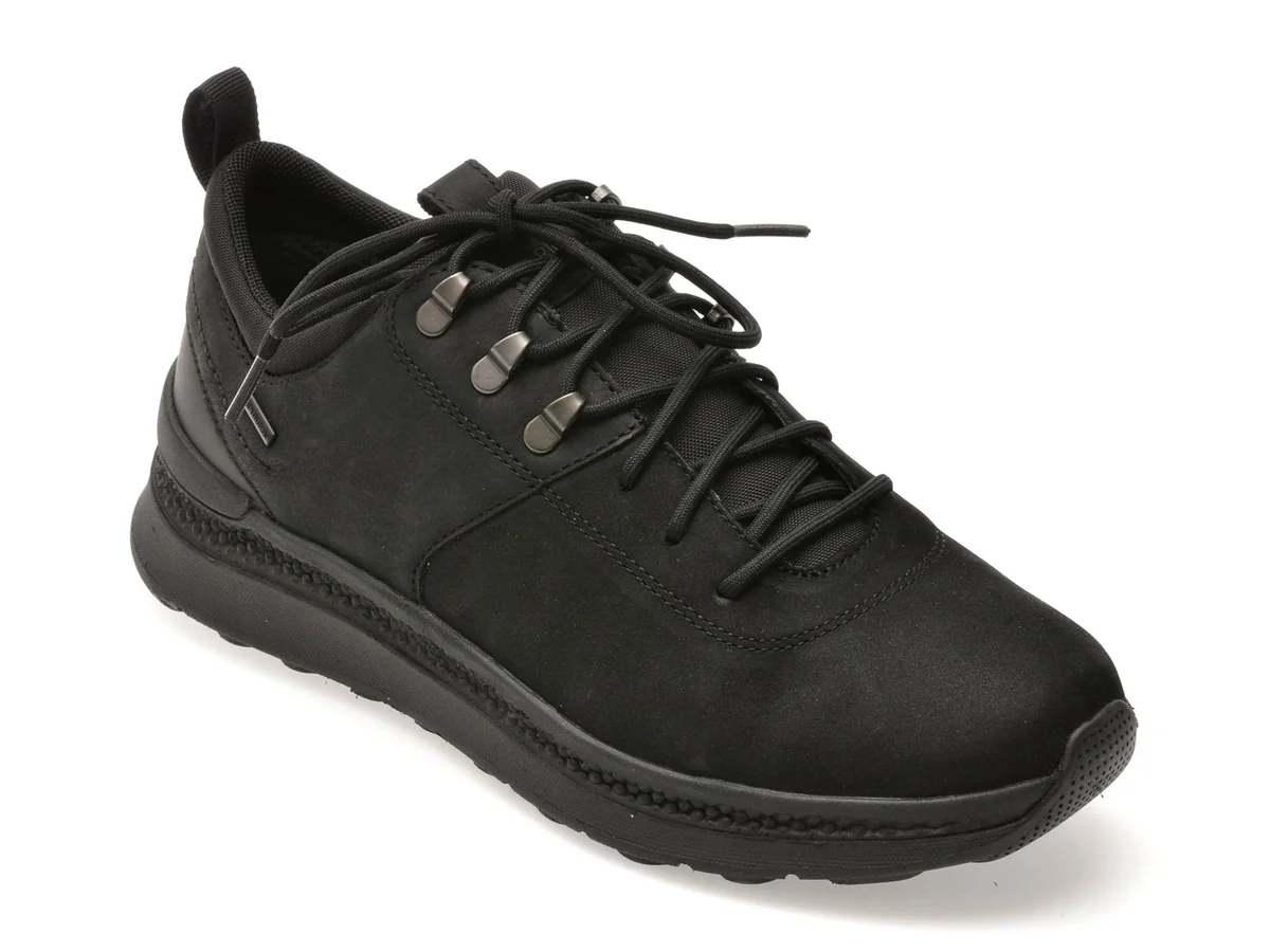 Pantofi Sport Geox Negri U56HMA Din Piele Naturala