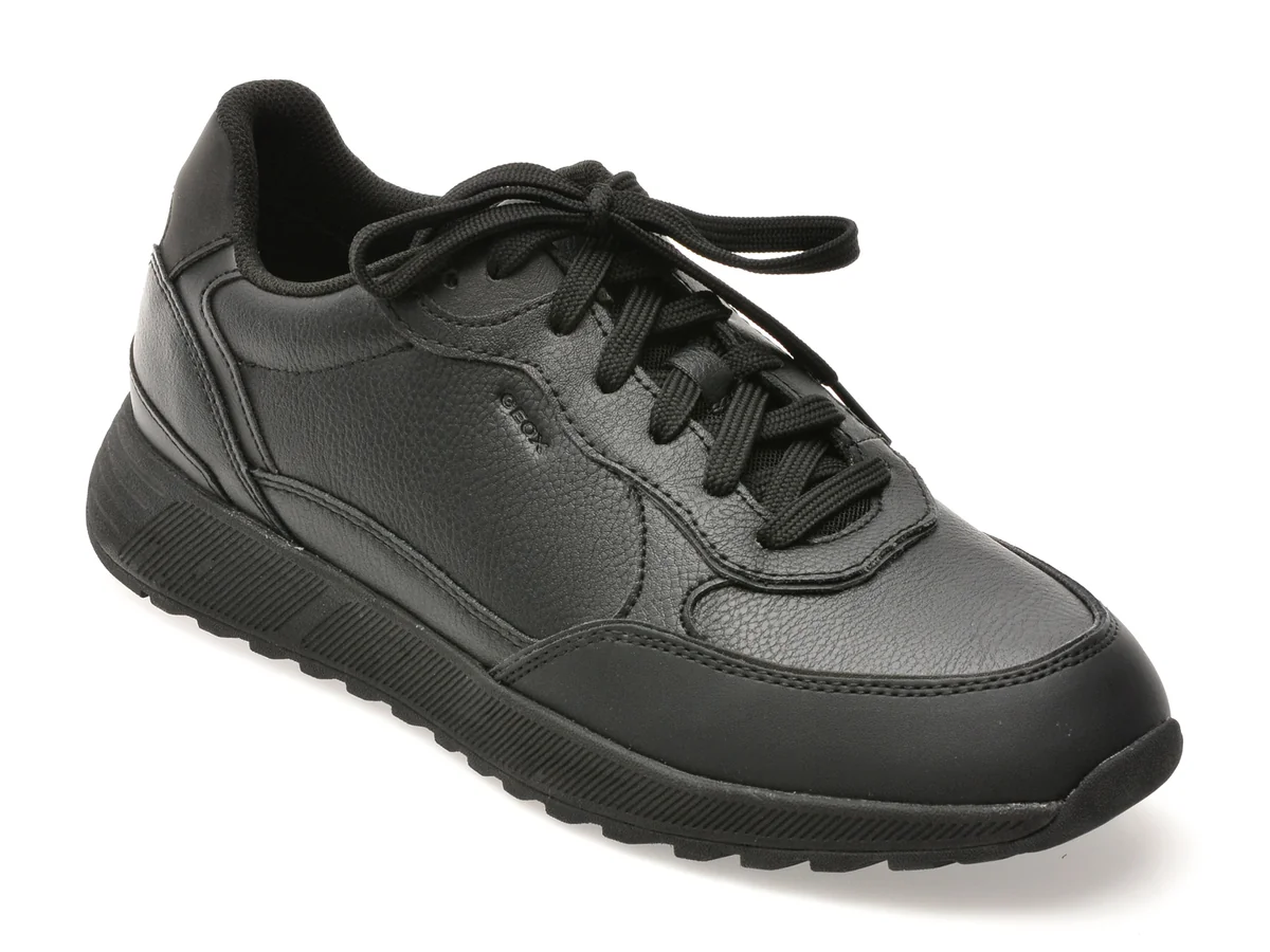 Pantofi Sport Geox Negri, U55F1B, Din Piele Ecologică