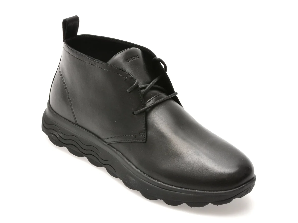 Ghete Geox Negre U56BYB Din Piele Naturala