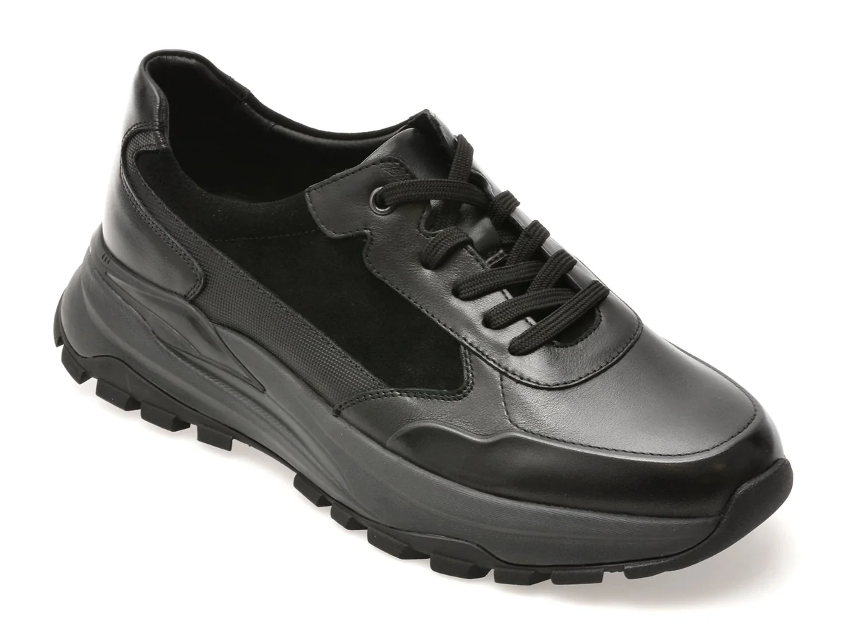 Pantofi Sport Epica Negri, 2511C1, Din Piele Naturala