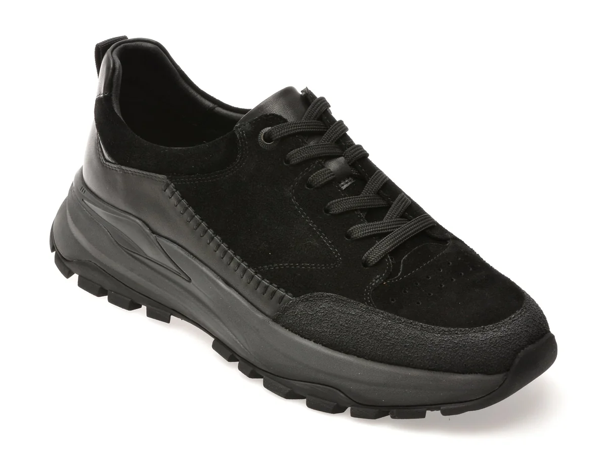 Pantofi Sport Epica Negri, 2511A1, Din Piele Naturala